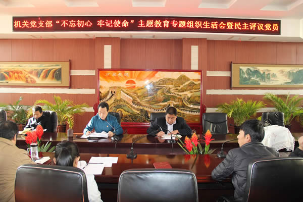 隴運集團公司機關黨支部召開“不忘初心、牢記使命”主題教育專題組織生活會和民主評議黨員會